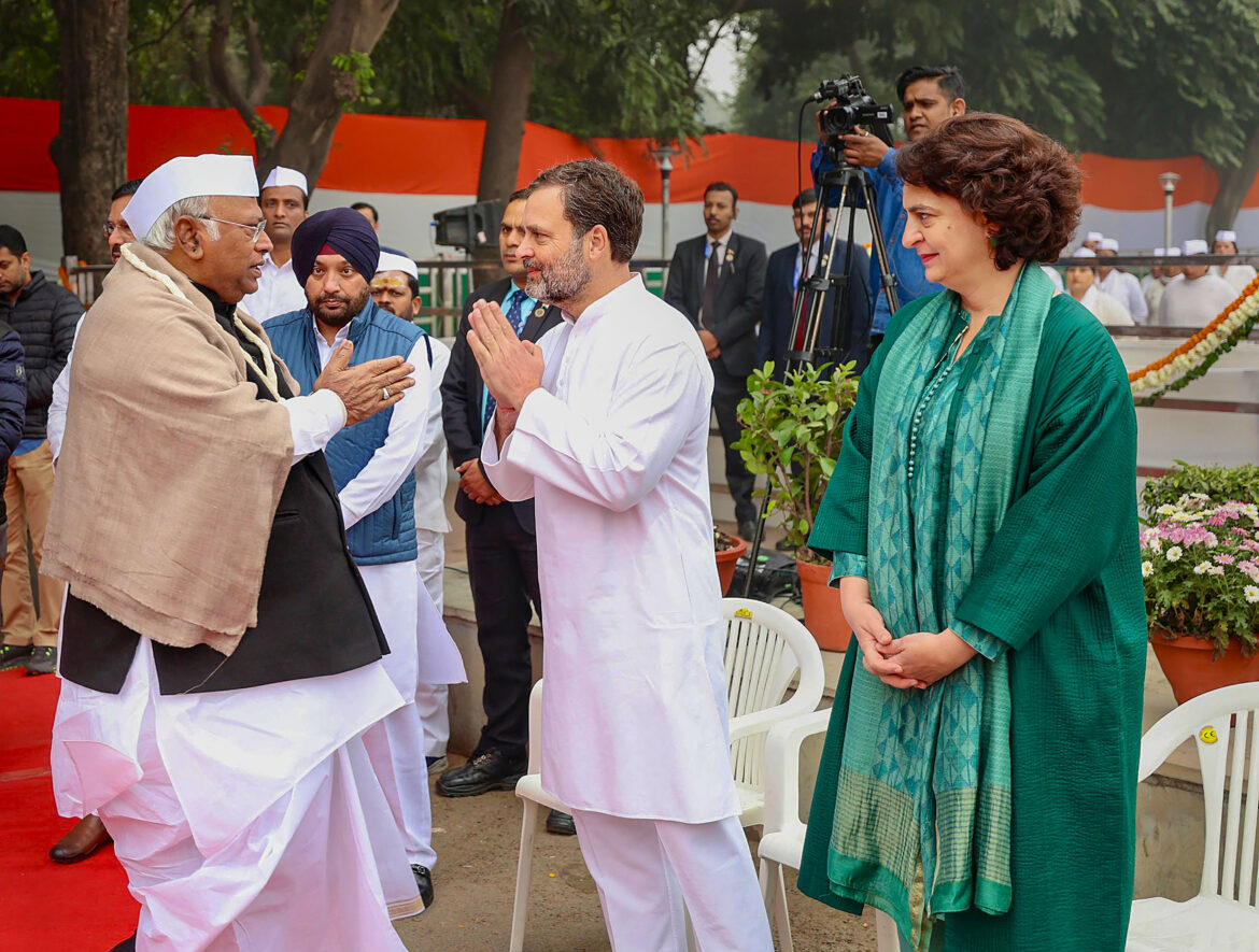 कांग्रेस का उद्देश्य जनकल्याण और जनता की प्रगति, स्थापना दिवस पर खड़गे, राहुल समेत दिग्गजों का जमावड़ा