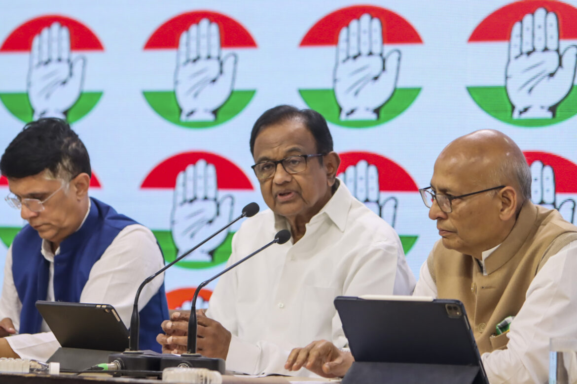 पी चिदंबरम बने घोषणा पत्र समिति के अध्यक्ष, कांग्रेस का मिशन 2024