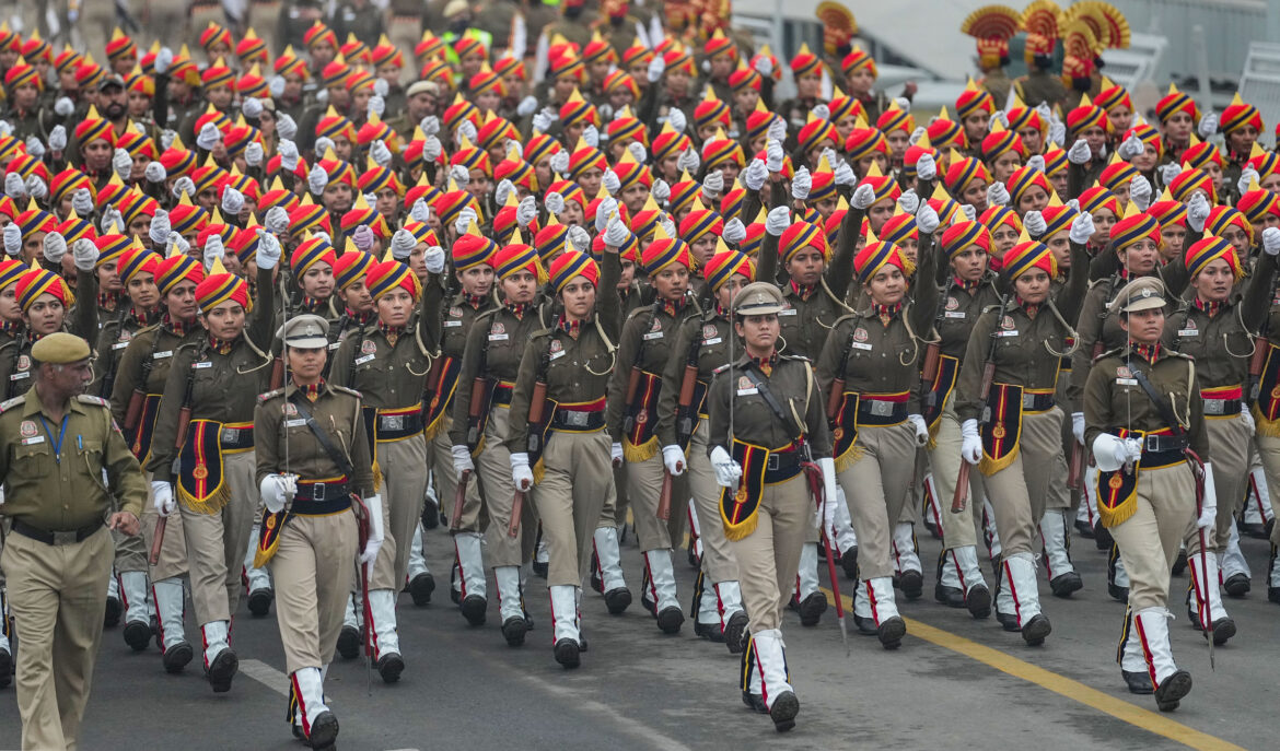 March of Delhi Police women's contingent