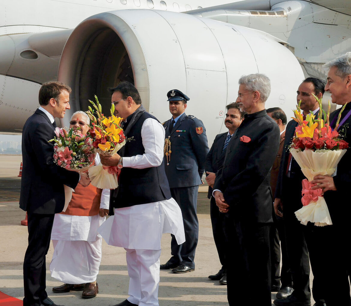Emmanuel Macron reached India