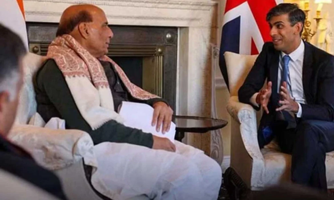 रक्षा मंत्री ने ब्रिटिश पीएम सुनक से की मुलाकात, आर्थिक संबंधों पर हुई चर्चा