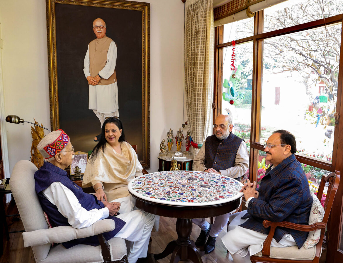 nadda and shah meet advani