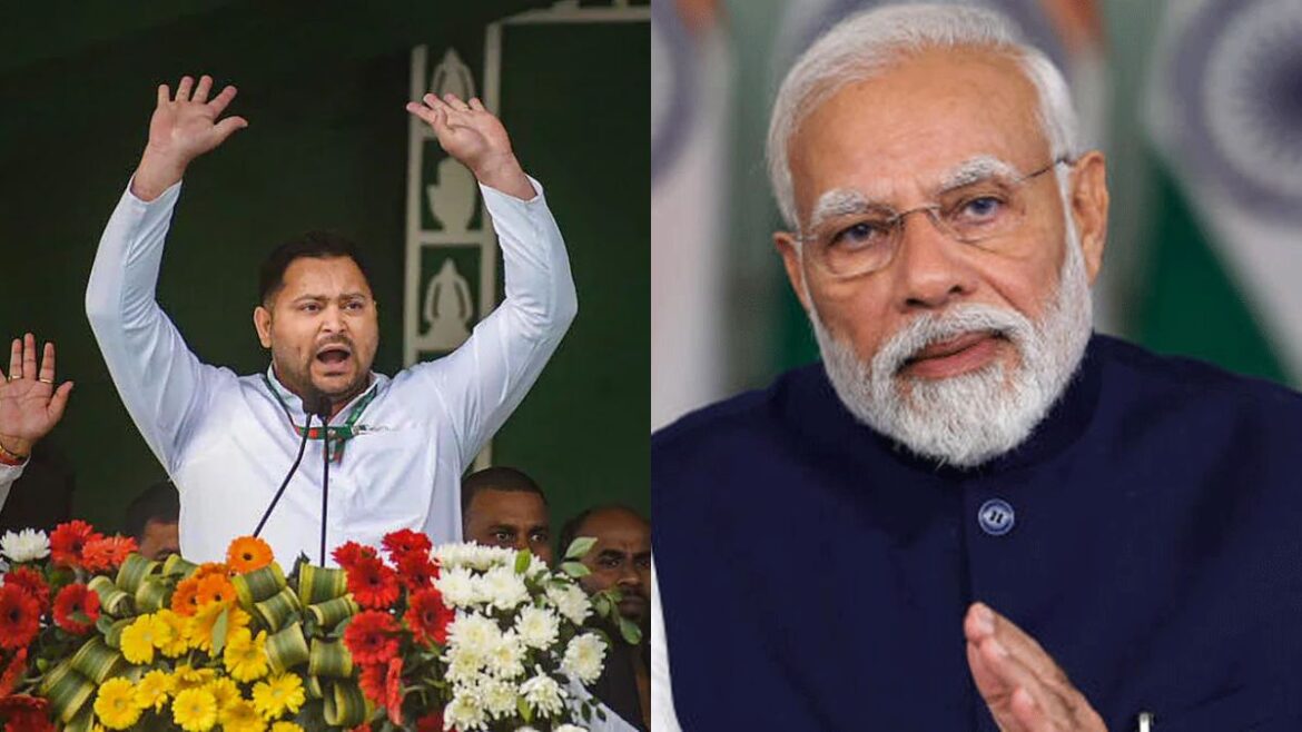 tejashwi yadav shocking claim modi magic BJP leader replace