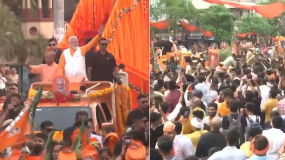 pm modi road show in kashi