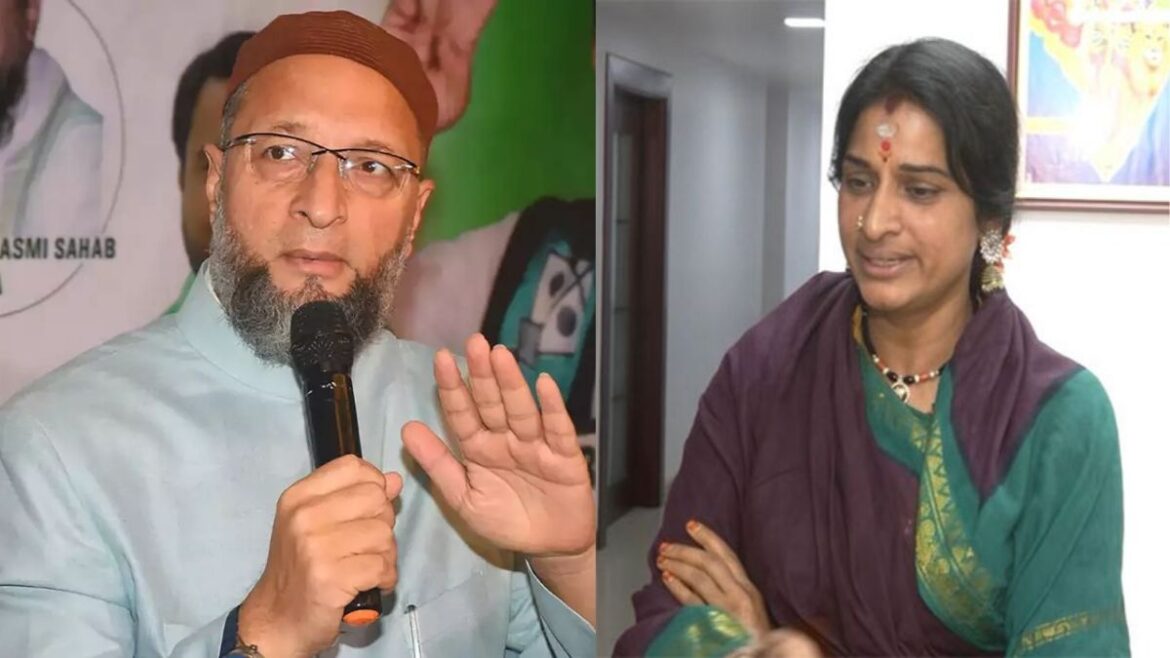 asaduddin owaisi wins five times BJP candidate madhavi lata lead 3 lakhs