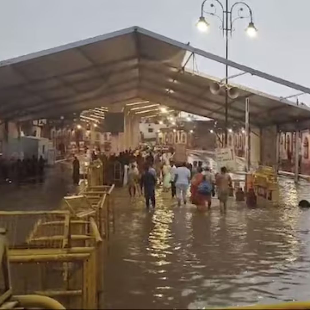 ayodhya rain road overflow water entered into houses development monsoon exposed
