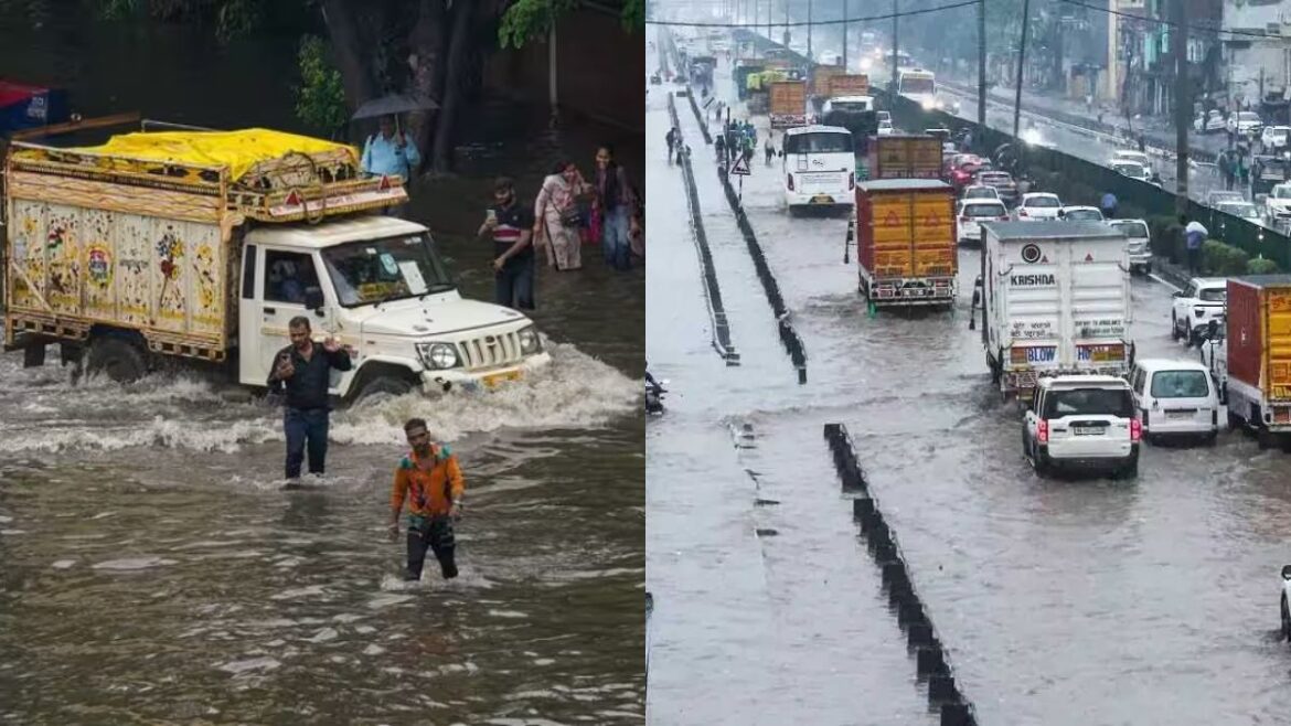 delhi ncr heavy rains areas flooded traffic jams are people lives disrupted due to power failure