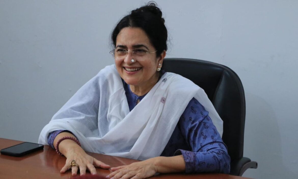 Kiran Chaudhary filed nomination Rajya Sabha by election BJP leaders including Haryana Chief Minister present