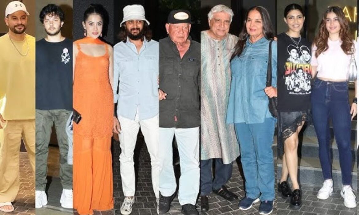 Many stars attended the screening of Angry Young Men, Salim Javed was seen holding hands