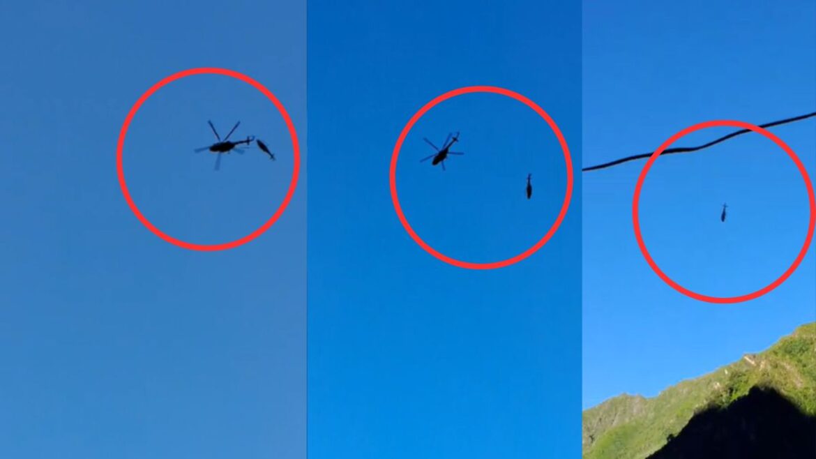 Helicopter Accident: Helicopter accident in Kedarnath, watch shocking video