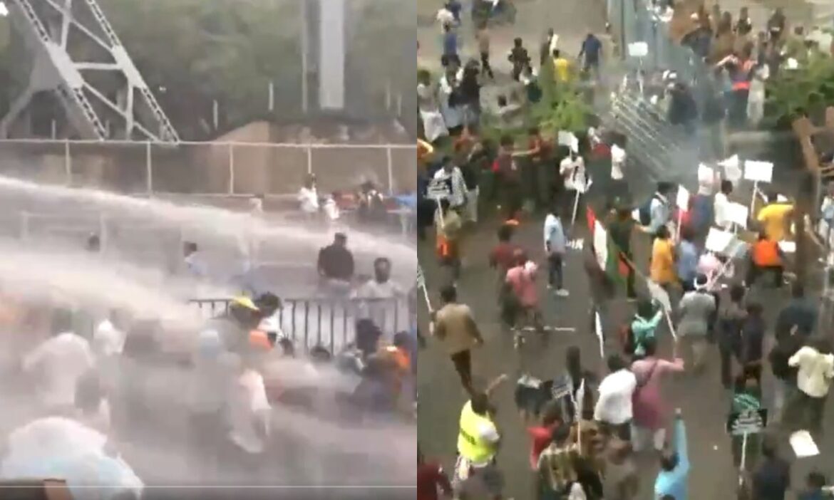 छात्रों का नबन्ना मार्च शुरू