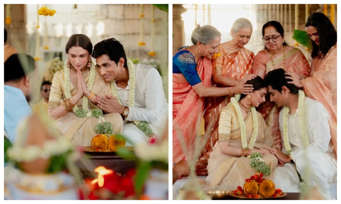 Aditi-Siddharth Wedding Pictures: एक-दूजे के हुए सिद्धार्थ और अदिति, देखें उनकी सिंपल Wedding की रॉयल तस्वीरें