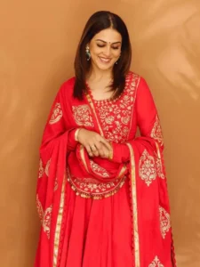 red anarkali