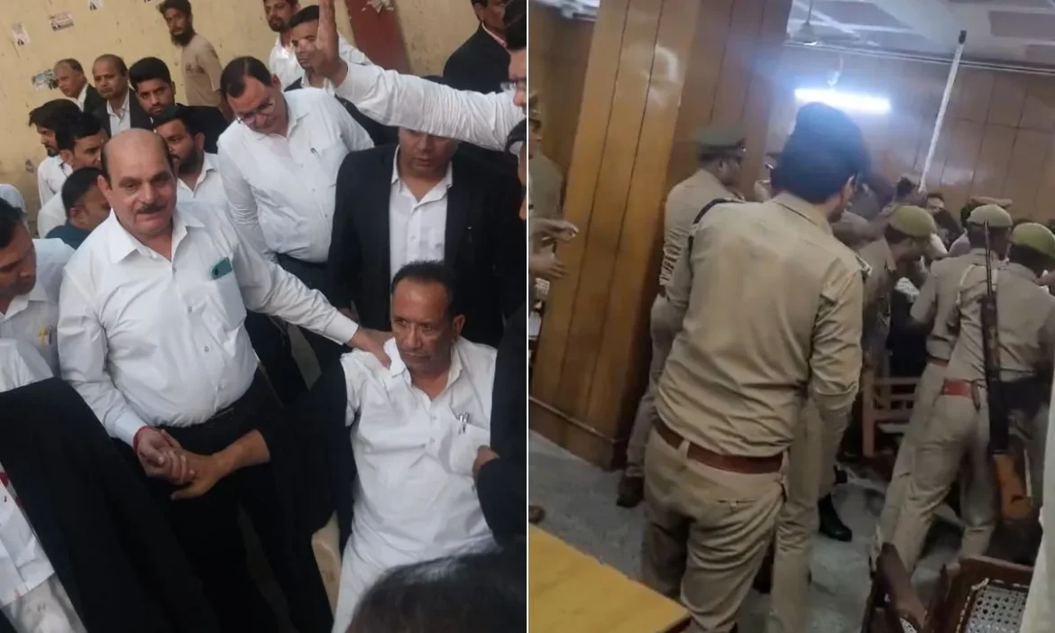 Ghaziabad, District and Session Court, lawyers clash, Live Times