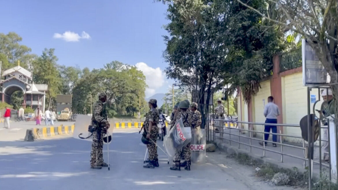Security beefed up before a protest in Manipur