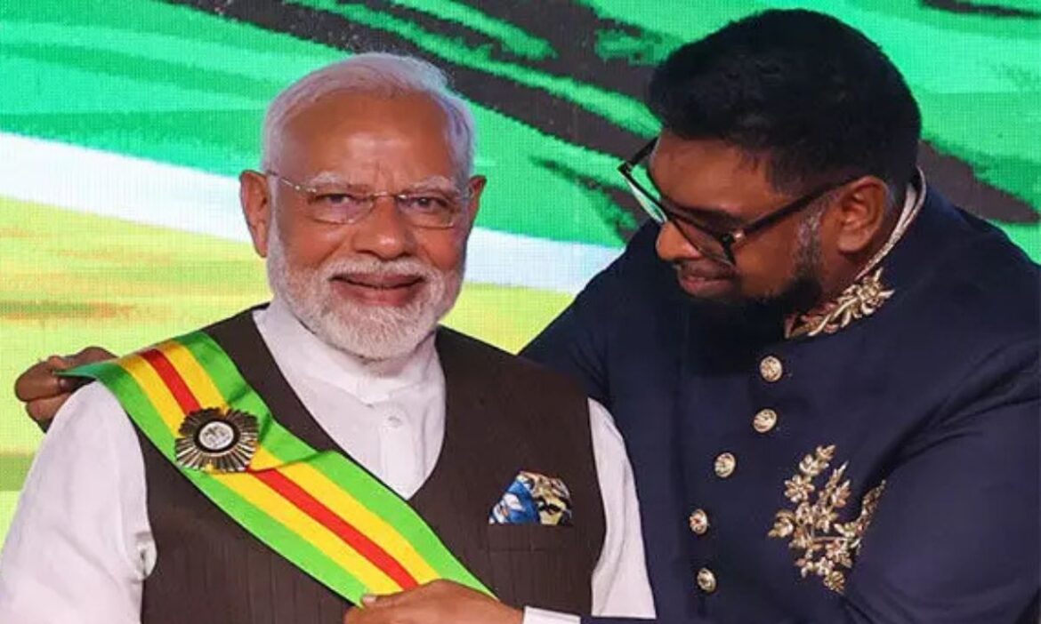 Prime Minister Modi conferred Guyana highest National Award