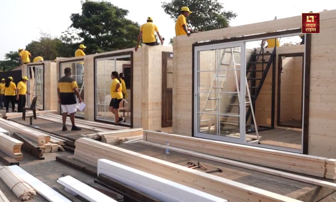 गोवा में 21 लोगों की टीम का अद्भुत कारनामा, महज साढ़े 10 घंटे में बनाकर तैयार कर दिया घर