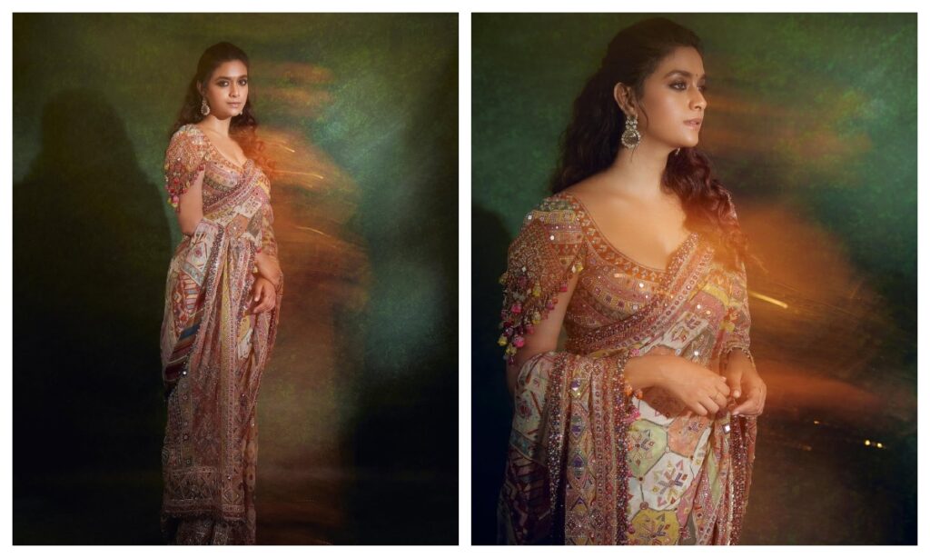 These 5 sarees of Keerthy Suresh are perfect for a new bride, she will look gorgeous in every function after marriage - Live Times