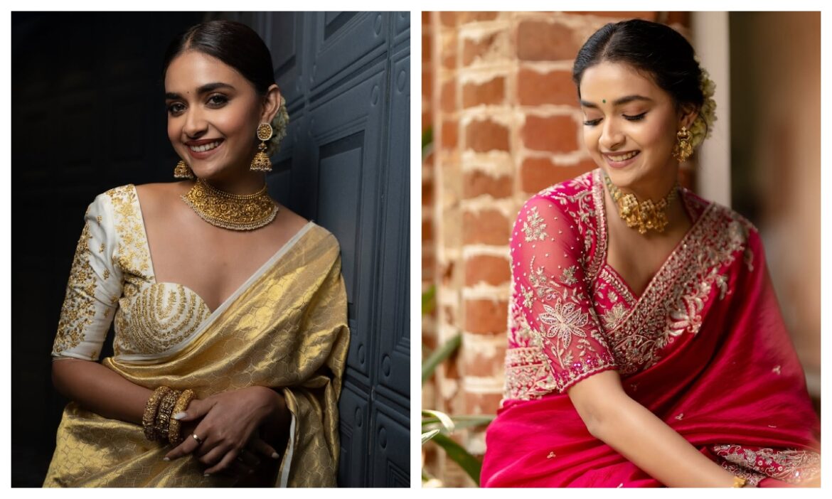 नई दुल्हन के लिए परफेक्ट हैं Keerthy Suresh की ये 5 साड़ियां, शादी के बाद के हर फंक्शन में दिखेंगी गॉर्जियस