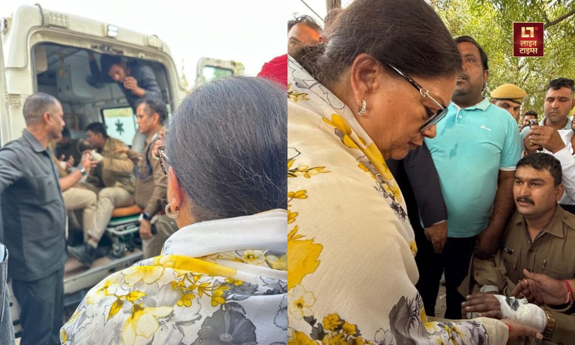 Car former Rajasthan CM Vasundhara Raje convoy overturned
