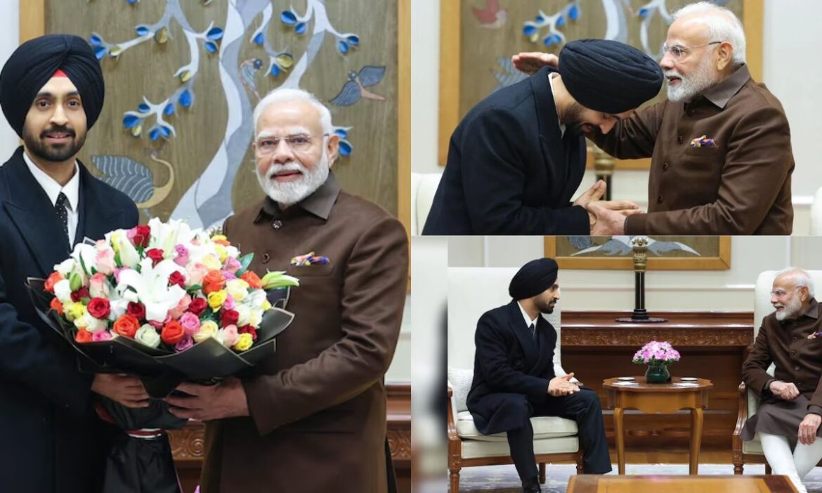Pm Modi Meets Diljit Dosanjh: प्रधानमंत्री नरेन्द्र मोदी ने पंजाबी सिंगर और अभिनेता दिलजीत दोसांझ से मुलाकात की है. इस दौरान उन्होंने उनसे जुड़े कई मुद्दों पर बात की.