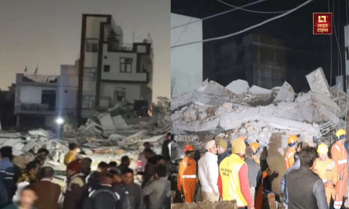 A 4-storey building collapsed in Delhi's Burari area
