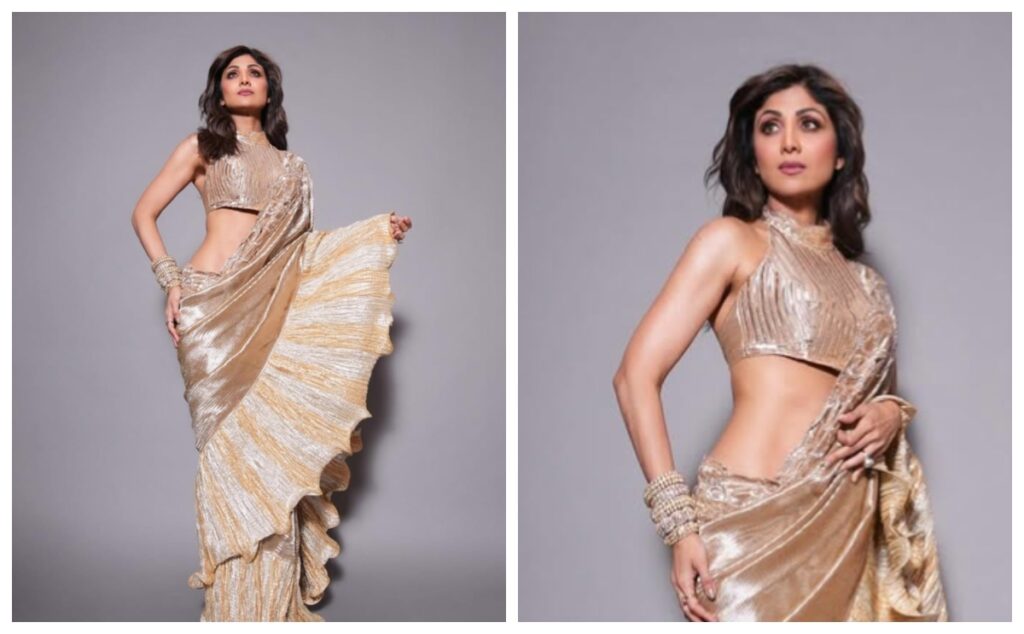Shilpa Shetty in ruffled saree - Live Times