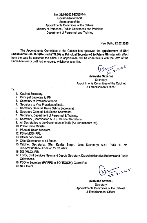 Shaktikanta Das, PM Narendra Modi, Principal Secretary-2, RBI Governor,