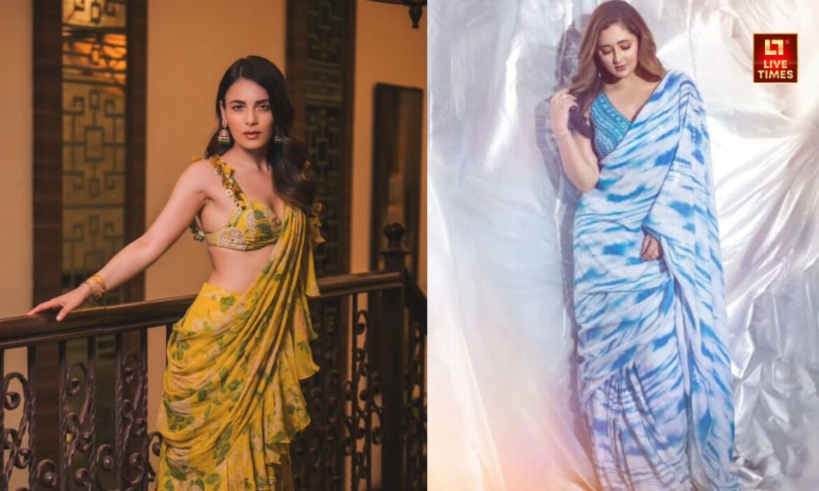 Holi Saree Looks : होली रंगों का त्योहार है. होली के शानदार पार्टी के लिए अगर आप देसी लुक अपनाना चाहतीं हैं तो बॉलीवुड हसिनाओं के ये साड़ी और ब्लाउज लुक आपको जरूर पसंद आएंगे.