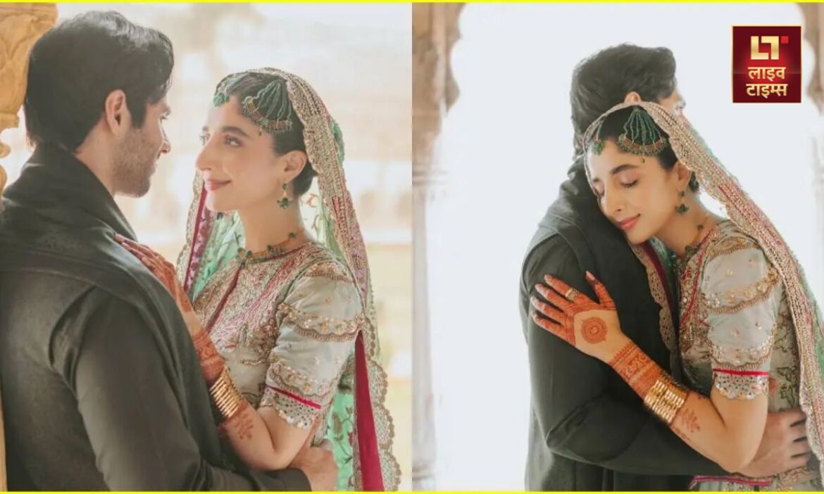 Sanam Teri Kasam Actress: पाकिस्तानी एक्ट्रेस और हिट फिल्म सनम तेरी कसम की सुरू यानी मावरा हुसैन शादी के बंधन में बंध गई हैं. लंबे समय के ब्वॉयफ्रेंड अमीर गिलानी के साथ निकाह किया है.