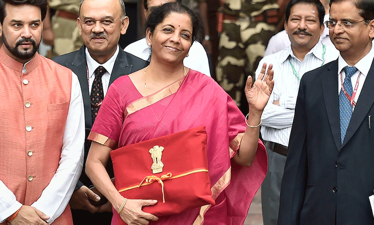 Nirmala Sitharaman budget day look in 2019 - Live Times