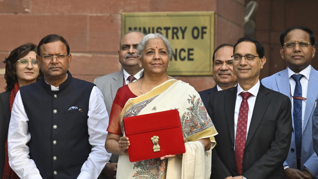 Nirmala Sitharaman budget day look in 2025-26 - Live Times