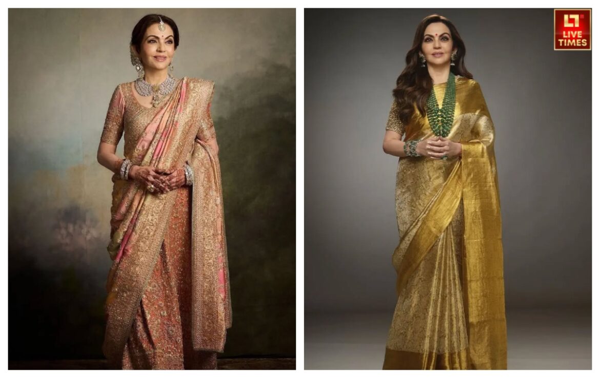 Nita Ambani का साड़ी कलेक्शन देगा सबसे खूबसूरत रॉयल लुक, आपके हर अंदाज पर फिदा हो जाएंगे लोग