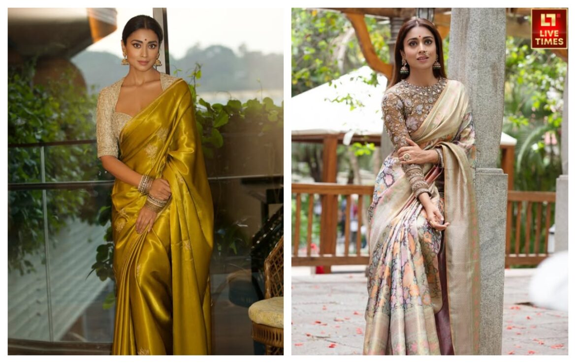 Shriya Saran का साड़ी ड्रेपिंग स्टाइल है बड़ा हटके, परफेक्ट ट्रेडिशनल लुक के लिए आप भी लें सकती हैं आइडिया
