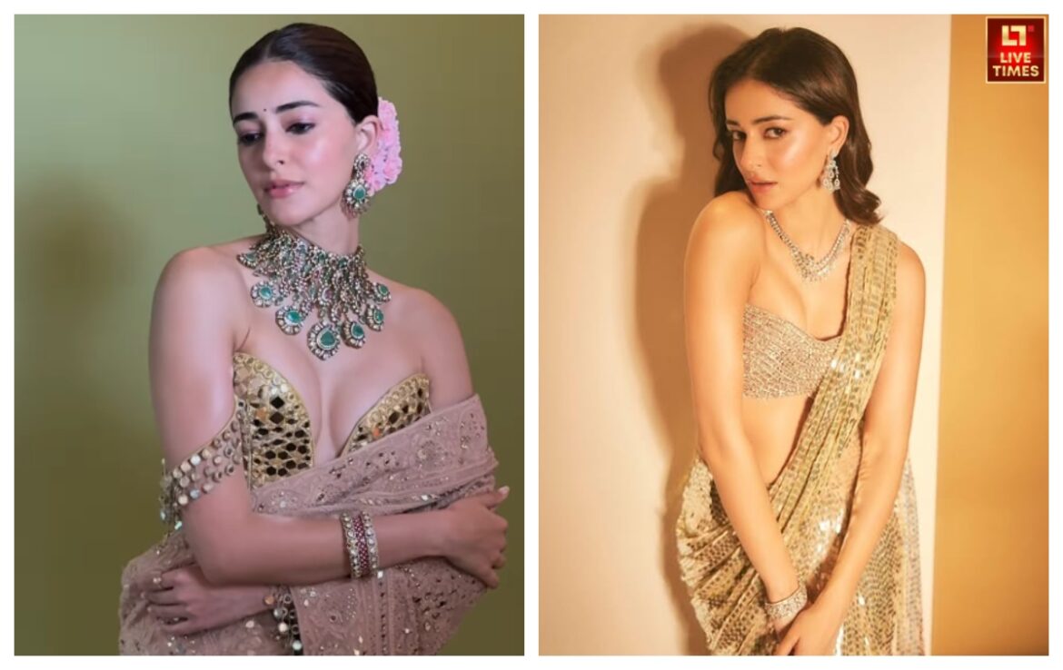 यूनीक ब्लाउज डिजाइन के लिए देखें Ananya Panday के साड़ी लुक, लड़कियों को आ रहे हैं खूब पसंद