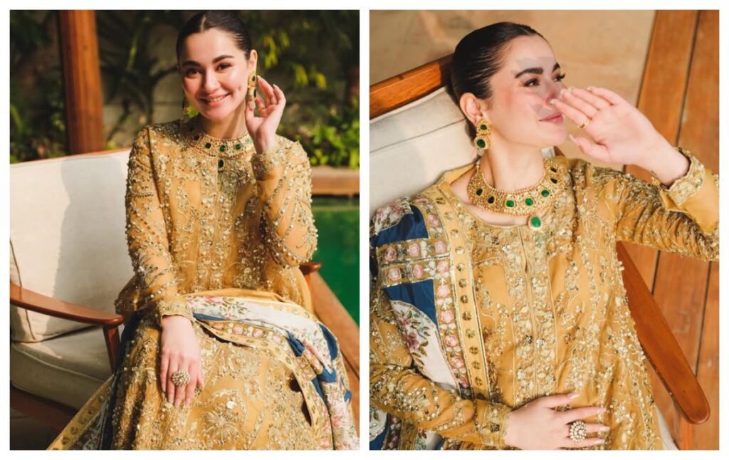 Hania Aamir in straight fit suit