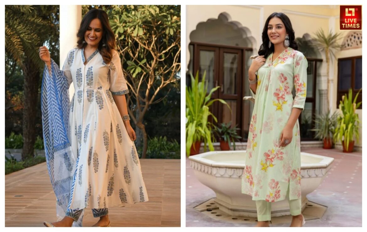 कॉलेज में लगेंगी सबसे प्यारी, हर लड़की पर पड़ जाएंगी भारी; जब पहनेंगी मस्लिन कॉटन कुर्ता सेट