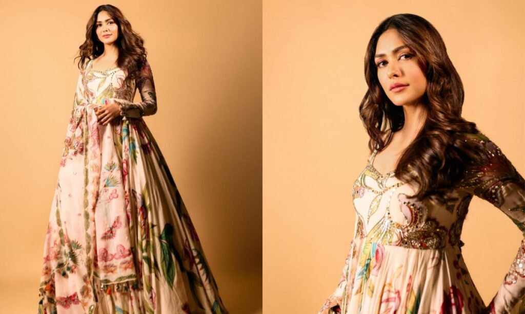 Mrunal Thakur in Heavy Anarkali