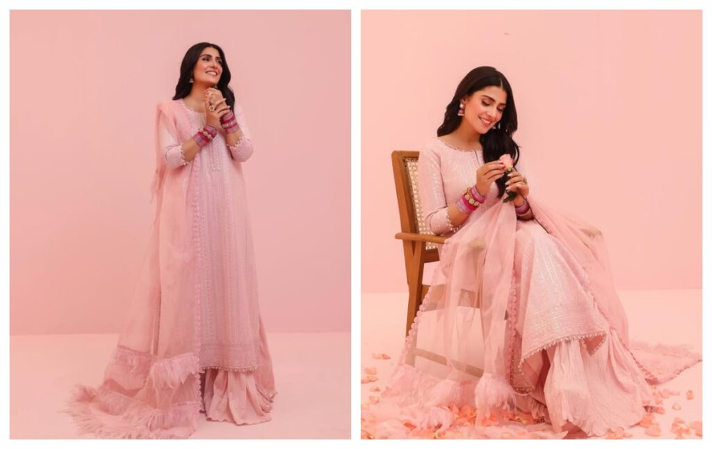 Baby pink suit