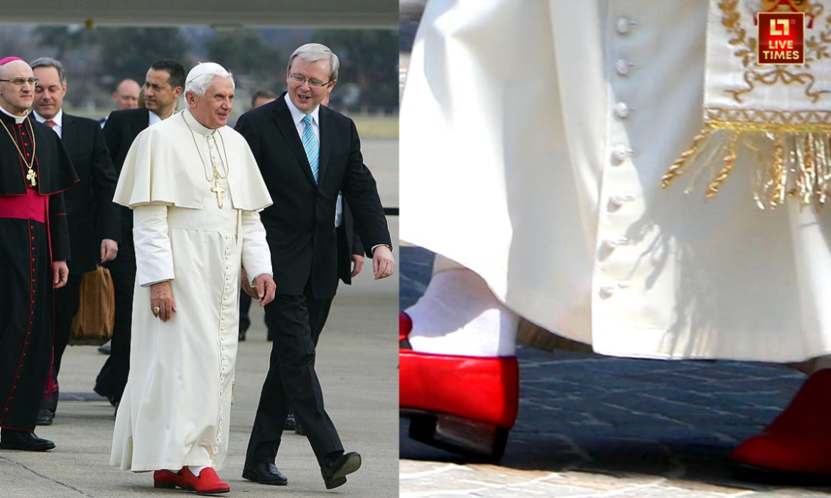 Why does the pope wear red shoes?