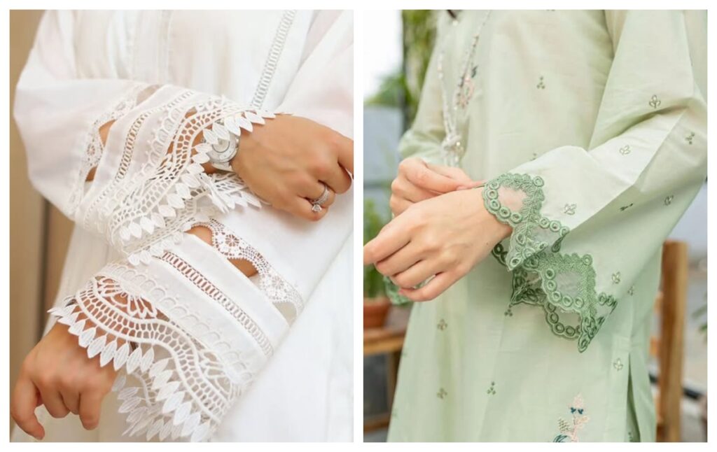Lace work suit