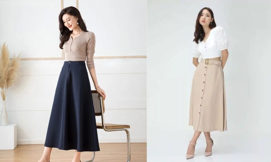 A-line skirt outfit