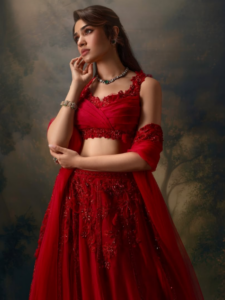 Krithi Shetty wore sparkling lehenga sangeet night