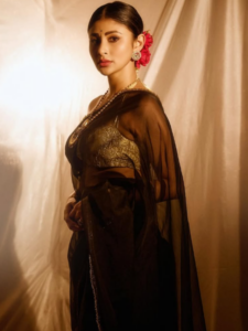 Mouni Roy collection sarees unique blouse