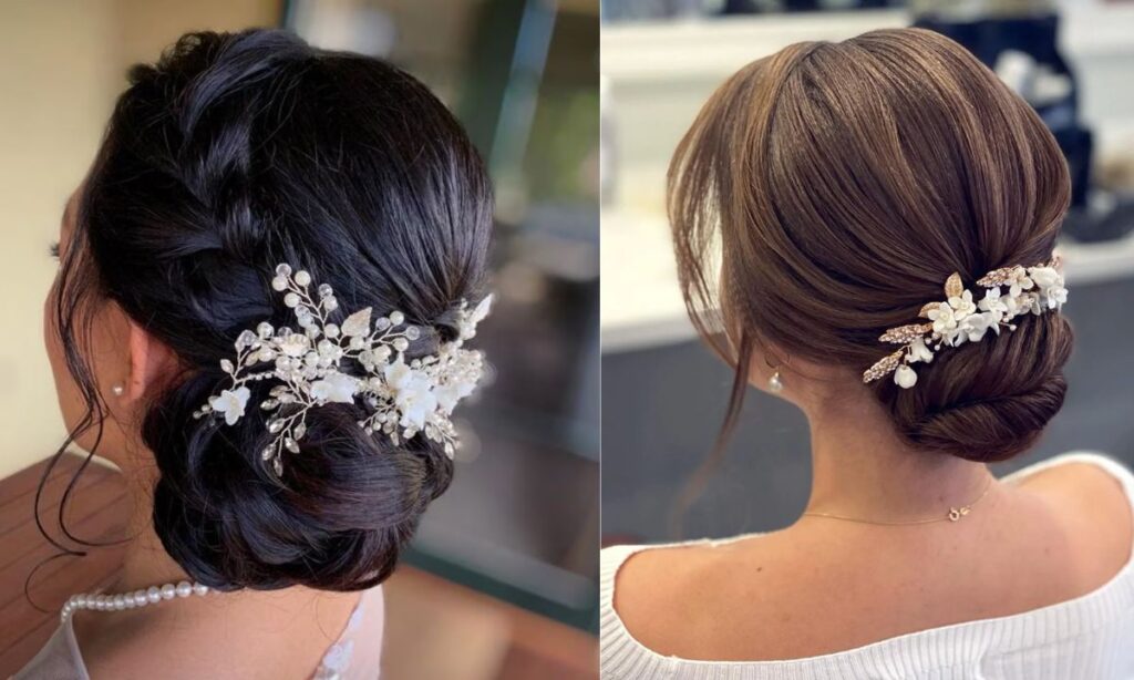 Low bun hairstyle