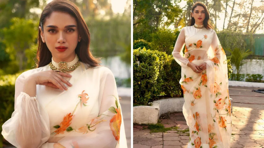 Aditi Rao Hydari in floral saree