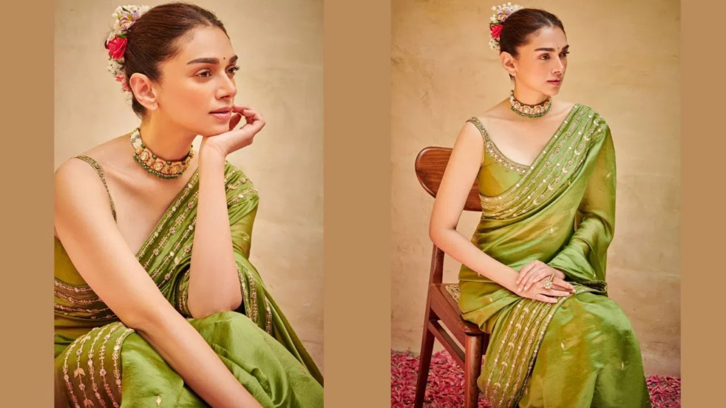 Aditi Rao Hydari in orange saree