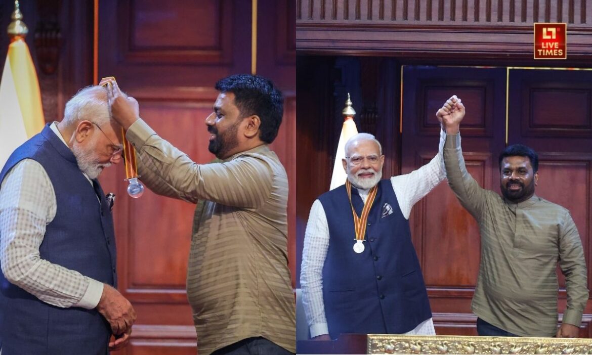 Sri Lanka gives PM Modi Mitra Vibhushan award