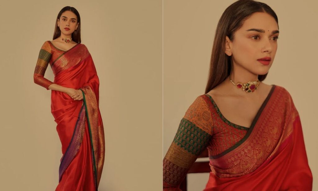 Aditi Rao Hydari in banarasi silk saree