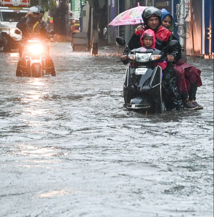 Roads are flooded with water